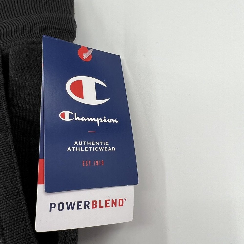 Champion Powerblend Women's Fleece Joggers sz XL Black Elastic Waist C Sweatpant - Picture 3 of 8